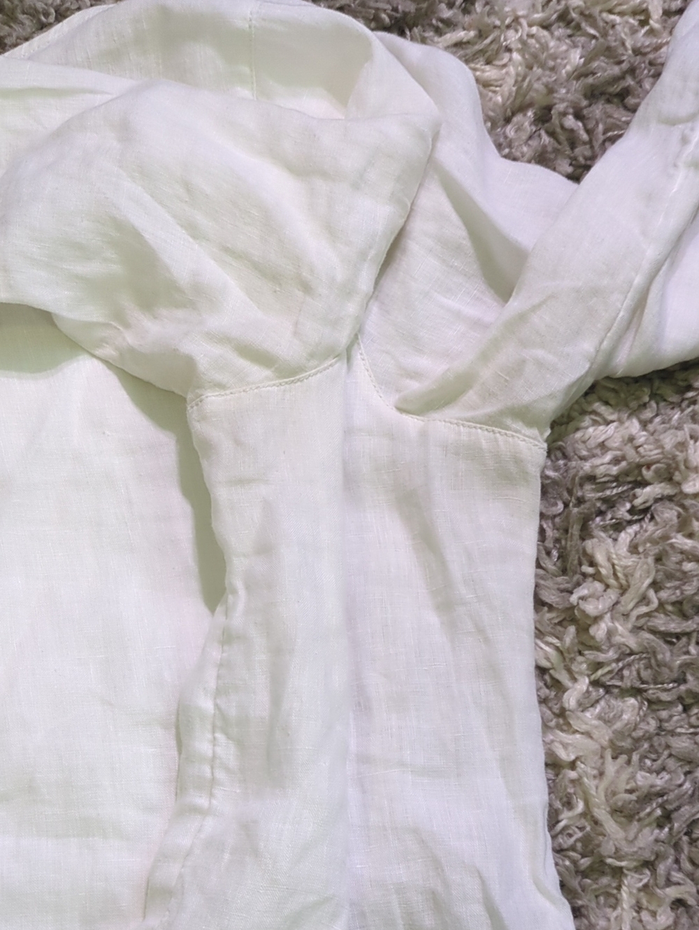 3 Linen Top Bundle Made in Italy St. Tropez West White Blouses Mixed Sizes - Picture 13 of 16